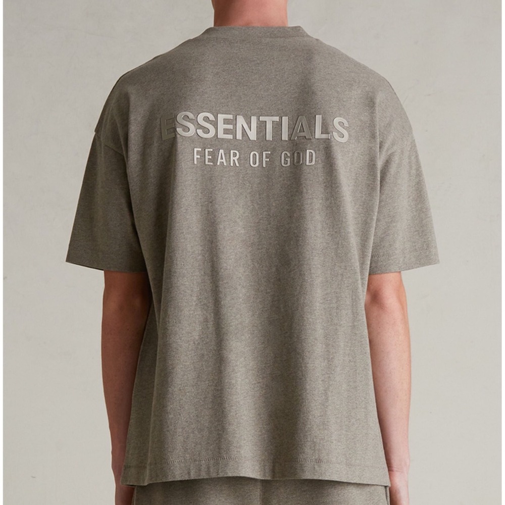 NWT Fear of God ESSENTIALS Classic Fit T-Shirt Homestead Heather Metallic XS